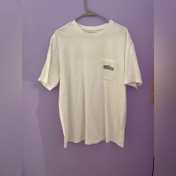 White Graphic Bass Pro Fishing T-shirt - Picture 1 of 5